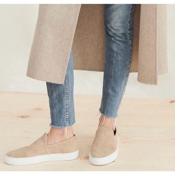 Jenni Kayne Shoes - Jenni Kayne Lounger Sneaker Natural Tan Size 8 Suede Casual Pull-On